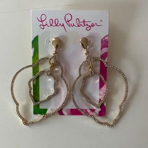 Lilly Pulitzer Gold Dimond Drop Earrings